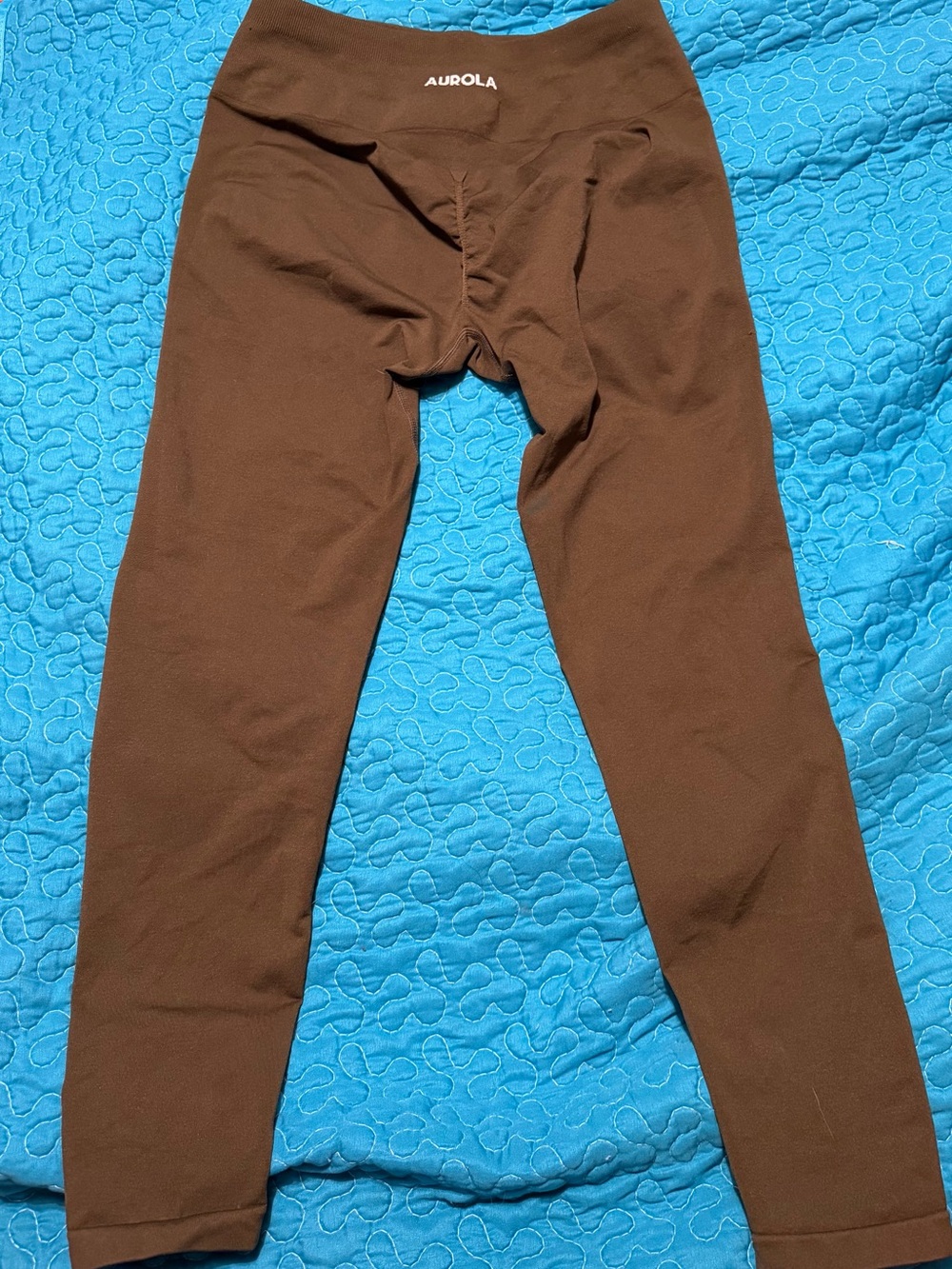 AUROLA Brown Seamless Scrunch Butt High Waist Leggings